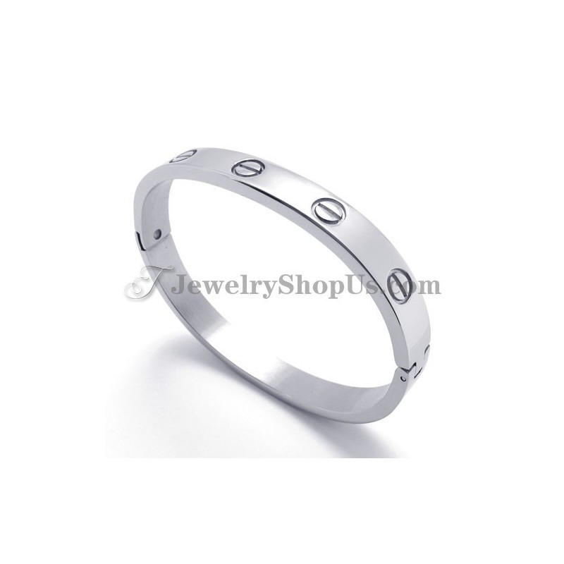 Elegante Bracciale In Titanio Argento Per Donna Elegante Bracciale In Titanio Argento Per Donna