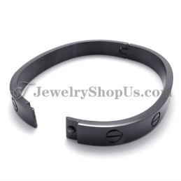 Elegante Bracciale In Titanio Nero Per Donna