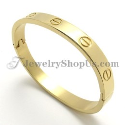 Elegante Bracciale In Titanio Dorato Per Donna