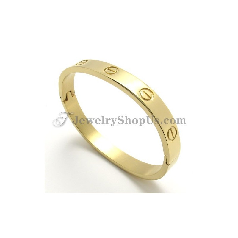 Elegante Bracciale In Titanio Dorato Per Donna Elegante Bracciale In Titanio Dorato Per Donna
