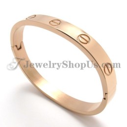 Elegante Bracciale In Titanio E Oro Rosa Per Donna
