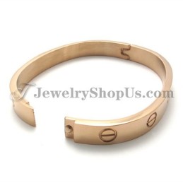 Elegante Bracciale In Titanio E Oro Rosa Per Donna
