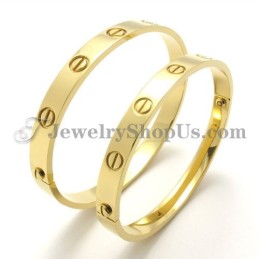 Splendido Bracciale In Titanio Dorato Per Uomo