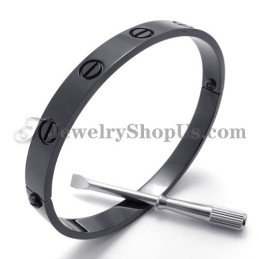 Splendido Bracciale In Titanio Nero Da Uomo