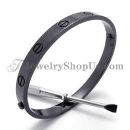 Elegante Bracciale In Titanio Nero Per Donna
