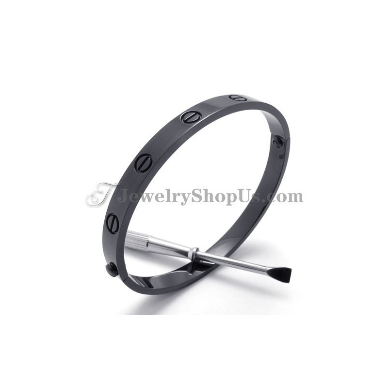 Elegante Bracciale In Titanio Nero Per Donna Elegante Bracciale In Titanio Nero Per Donna
