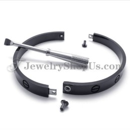 Elegante Bracciale In Titanio Nero Per Donna