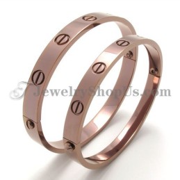 Elegante Bracciale In Titanio Oro Rosa Per Donna