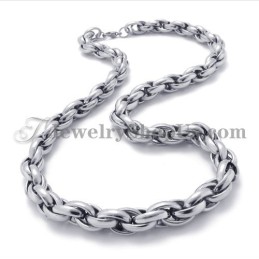 Elegante Collana In Titanio Argento