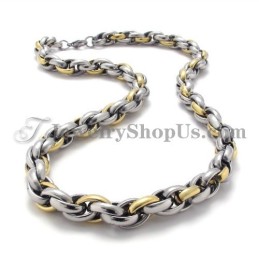 Elegante Collana In Titanio Dorato