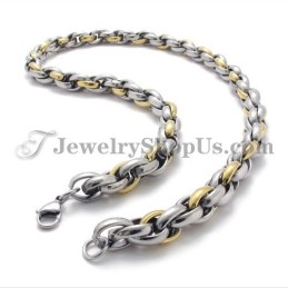 Elegante Collana In Titanio Dorato