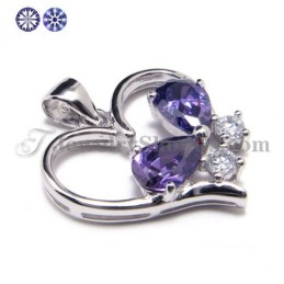 Ciondolo In Argento 925 Con Zircone E Catena Gratuita