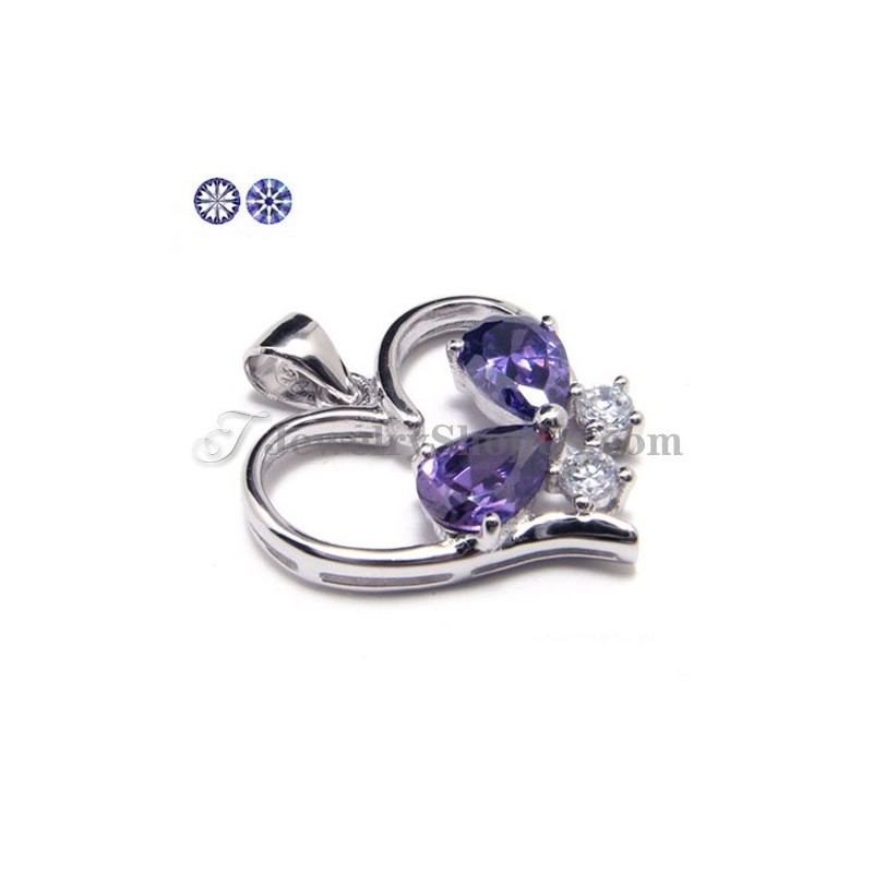 Ciondolo In Argento 925 Con Zircone E Catena Gratuita Ciondolo In Argento 925 Con Zircone E Catena Gratuita
