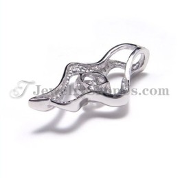 Ciondolo In Argento 925 Con Zircone (Placcato In Platino) Con Catena Gratuita