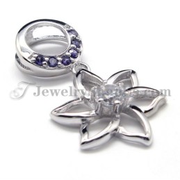 Ciondolo In Argento 925 Con Zircone (Placcato In Platino) Con Catena Gratuita