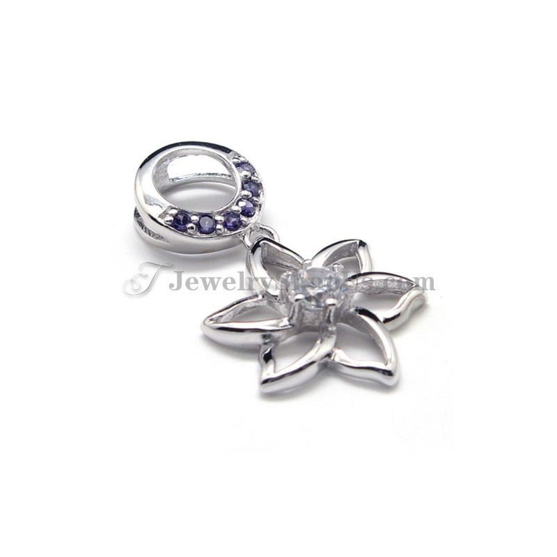 Ciondolo In Argento 925 Con Zircone (Placcato In Platino) Con Catena Gratuita Ciondolo In Argento 925 Con Zircone (Placcato In Platino) Con Catena Gratuita