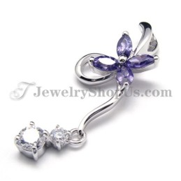 Ciondolo In Argento 925 Con Zircone (Placcato In Platino) Con Catena Gratuita