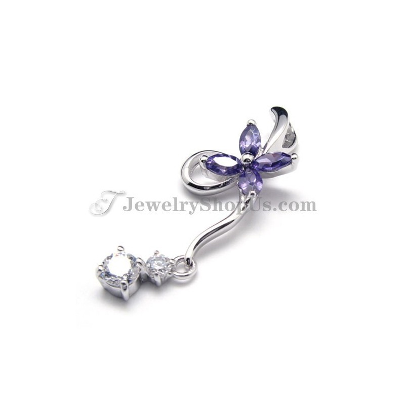Ciondolo In Argento 925 Con Zircone (Placcato In Platino) Con Catena Gratuita Ciondolo In Argento 925 Con Zircone (Placcato In Platino) Con Catena Gratuita