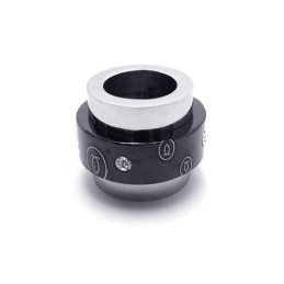 Collana Con Ciondolo In Titanio Puro Argento Nero (Nuovo)