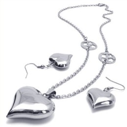 Bellissimo Design, Brillantezza Dei Colori, Set Di Gioielli In Titanio Di Qualità Affidabile, Comprendente Collana, Ciondolo E O