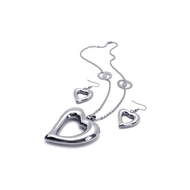 Set Di Gioielli In Titanio Di Qualità Stabile, Con Forma Elegante, Colore Brillante, Comprensivo Di Collana, Ciondolo E Orecchin Set Di Gioielli In Titanio Di Qualità Stabile, Con Forma Elegante, Colore Brillante, Comprensivo Di Collana, Ciondolo E Orecchin