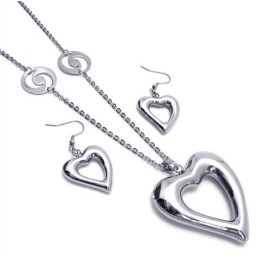 Set Di Gioielli In Titanio Di Qualità Stabile, Con Forma Elegante, Colore Brillante, Comprensivo Di Collana, Ciondolo E Orecchin