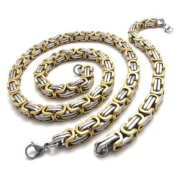 Set Di Gioielli In Titanio Di Qualità Stabile, Brillantezza Del Colore Finemente Lavorata, Comprensivo Di Collana E Braccialetto