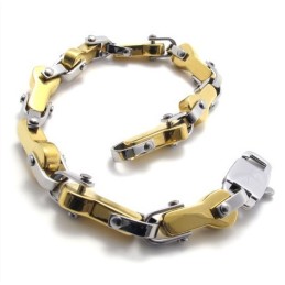 Set Di Gioielli In Titanio Di Qualità Stabile, Brillantezza Dei Colori, Design Moderno, Con Collana E Braccialetto.