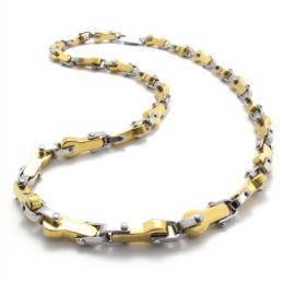 Set Di Gioielli In Titanio Di Qualità Stabile, Brillantezza Dei Colori, Design Moderno, Con Collana E Braccialetto.