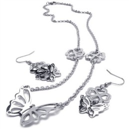 Set Di Gioielli In Titanio Di Qualità Stabile, Brillantezza Dei Colori E Design Accattivante, Comprensivo Di Collana, Ciondolo E