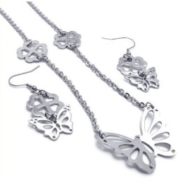 Set Di Gioielli In Titanio Di Qualità Stabile, Brillantezza Dei Colori E Design Accattivante, Comprensivo Di Collana, Ciondolo E
