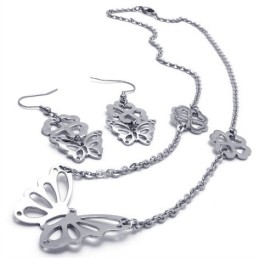 Set Di Gioielli In Titanio Di Qualità Stabile, Brillantezza Dei Colori E Design Accattivante, Comprensivo Di Collana, Ciondolo E