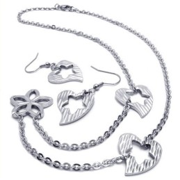 Set Di Gioielli In Titanio Di Qualità Affidabile, Brillantezza Del Colore, Con Collana, Ciondolo E Orecchini, Realizzati Con Mae
