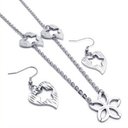 Set Di Gioielli In Titanio Di Qualità Affidabile, Brillantezza Del Colore, Con Collana, Ciondolo E Orecchini, Realizzati Con Mae