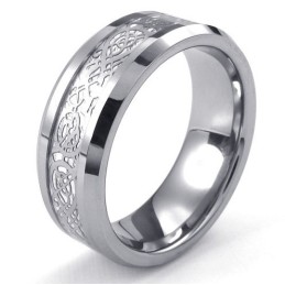 Bellissimo Design, Brillantezza Dei Colori, Anello In Tungsteno Di Qualità Stabile