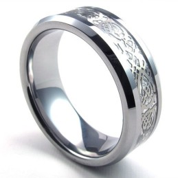 Bellissimo Design, Brillantezza Dei Colori, Anello In Tungsteno Di Qualità Stabile
