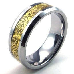 Anello In Tungsteno Di Qualità Stabile, Finemente Lavorato, Grazioso E Colorato
