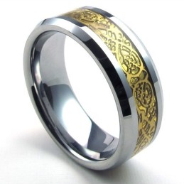 Anello In Tungsteno Di Qualità Stabile, Finemente Lavorato, Grazioso E Colorato