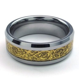 Anello In Tungsteno Di Qualità Stabile, Finemente Lavorato, Grazioso E Colorato