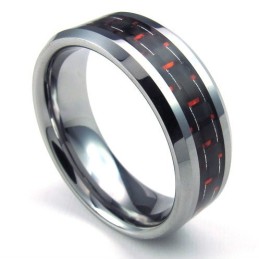 Anello In Tungsteno Di Alta Qualità Con Brillantezza Del Colore Finemente Lavorato