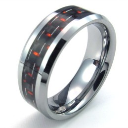 Anello In Tungsteno Di Alta Qualità Con Brillantezza Del Colore Finemente Lavorato