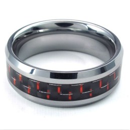 Anello In Tungsteno Di Alta Qualità Con Brillantezza Del Colore Finemente Lavorato