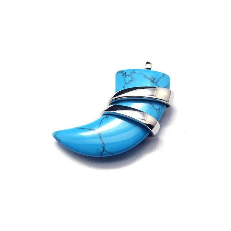 Collana Da Uomo Con Ciondolo A Forma Di Lancia In Titanio Puro Turchese Collana Da Uomo Con Ciondolo A Forma Di Lancia In Titanio Puro Turchese