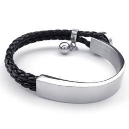 Manifattura Abile, Colori Delicati, Bracciale In Pelle Di Titanio Di Eccellente Qualità