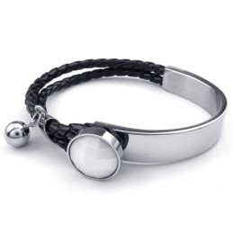 Bracciale In Pelle Di Titanio Di Eccellente Qualità, Colori Delicati E Finemente Lavorati