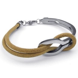 Bracciale In Pelle Di Titanio Di Qualità Eccellente, Forma Elegante E Colori Delicati