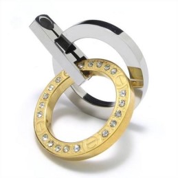 Collana Con Ciondolo In Titanio Puro Dorato E Argento