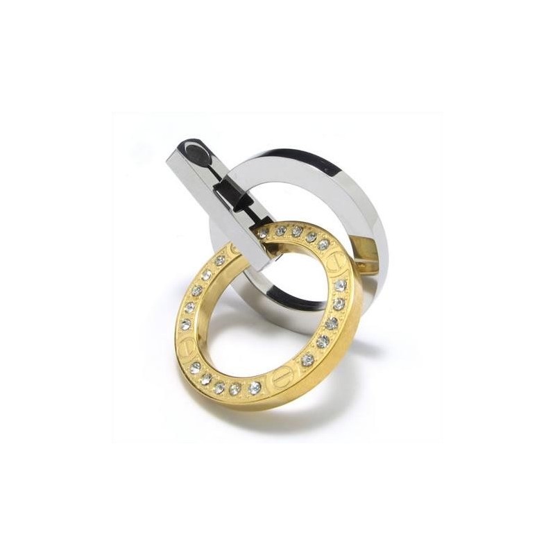 Collana Con Ciondolo In Titanio Puro Dorato E Argento Collana Con Ciondolo In Titanio Puro Dorato E Argento