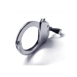 Collana Con Ciondolo A Manetta In Titanio Puro E Argento Da Uomo