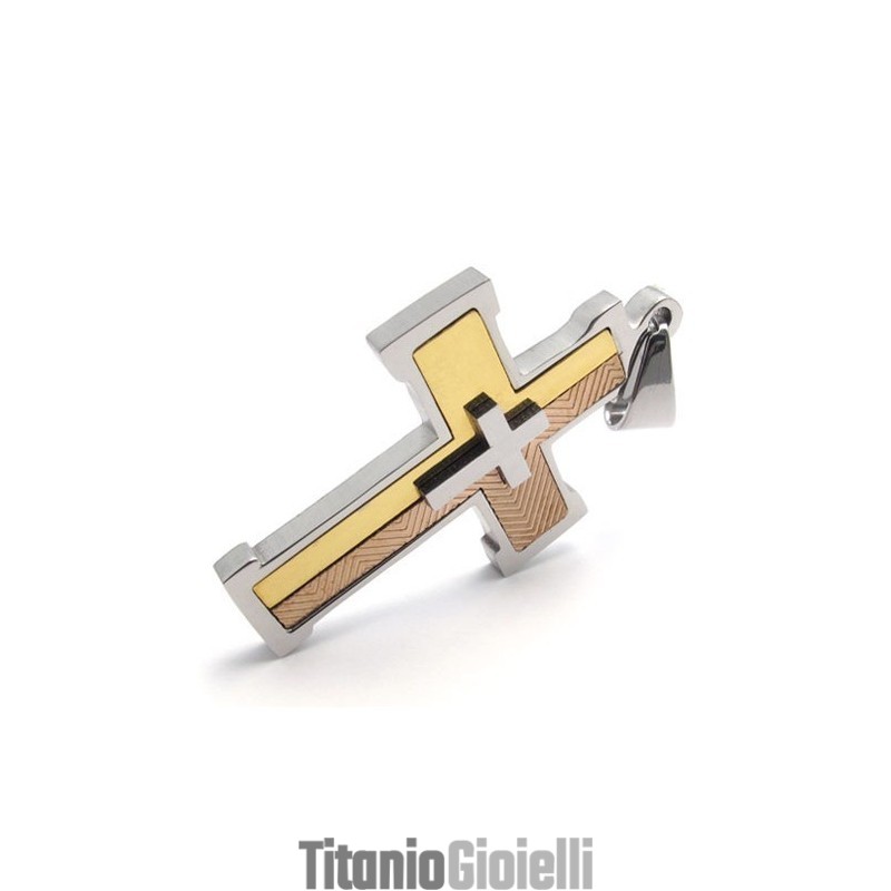 Design Moderno E Brillantezza Dei Colori Per Ottenere Calorosi Elogi Dai Clienti: Ciondolo A Croce In Titanio